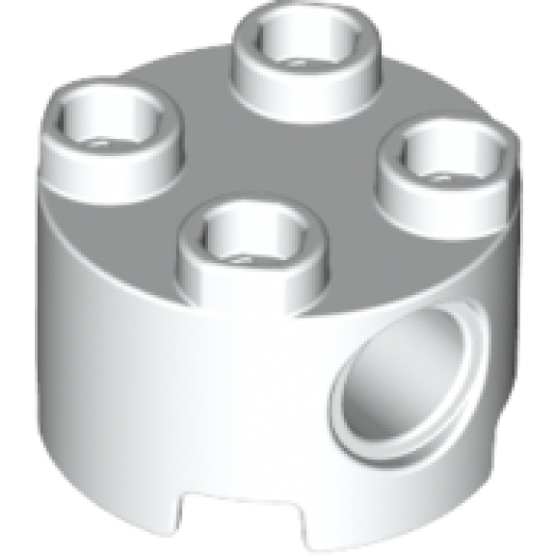 Steen, Rond 2x2 met pin gaten White